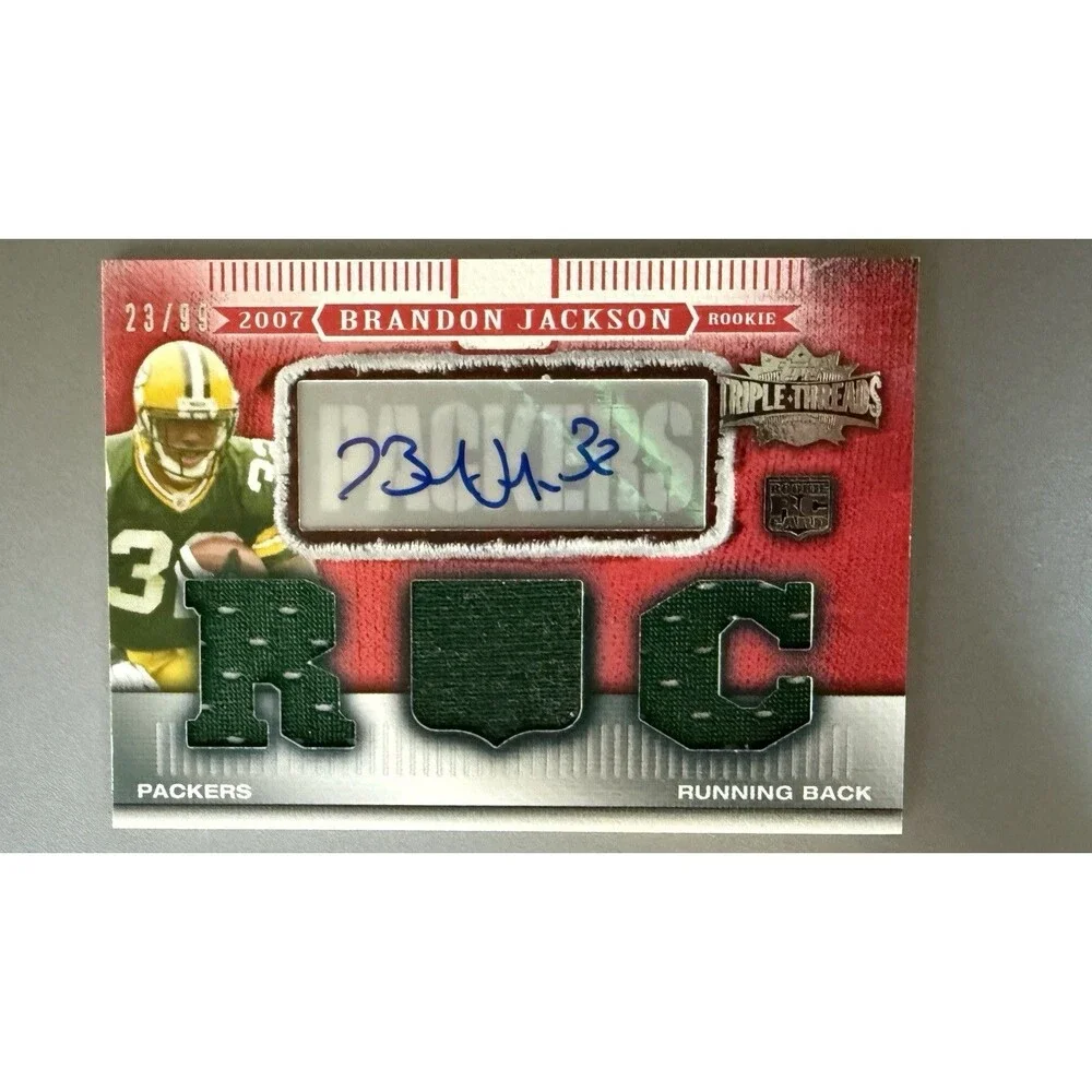 2007 Topps Triple Threads Brandon Jackson Rookie Autograph Red Parallel /99
